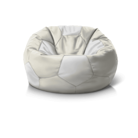 Крісло м''яч Ivory + White' — безкаркасне крісло для читання й кіно, комфорт у будь-якій кімнаті.